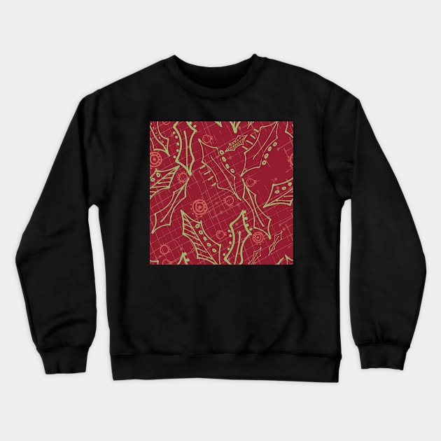 Holly on Red Crewneck Sweatshirt by counterclockwise